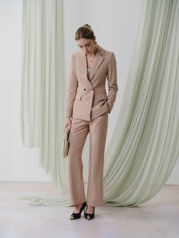 Quần đứng cotton- Beige