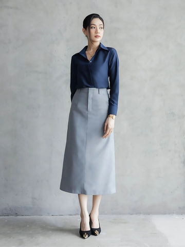 Chic Heathered Grey Skirt