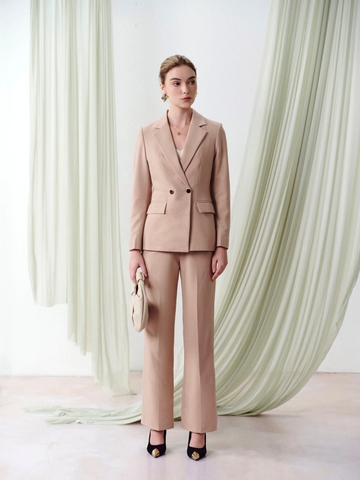 Blazer 2 khuy - Cotton - Beige