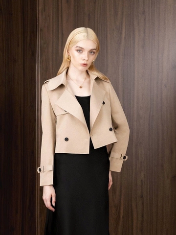 Modern Cropped Trench Coat