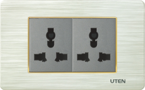 V7.0-Bộ 2 ổ cắm 3 chấu