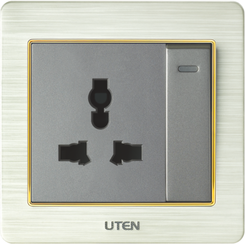 Bộ công tắc 2 chiều và ổ cắm 3 chấu