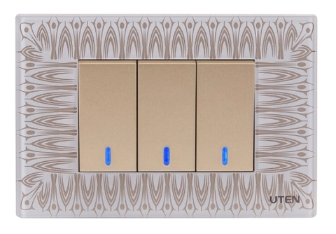 Bộ 3 công tắc mặt kính