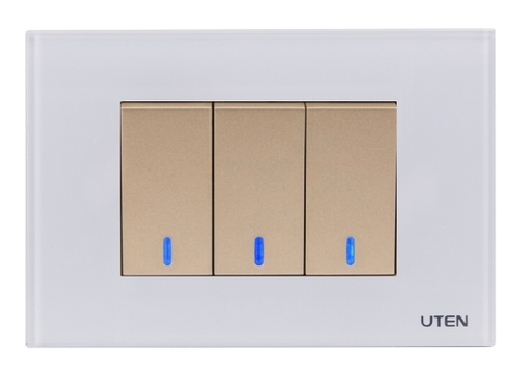 Bộ 3 công tắc mặt kính