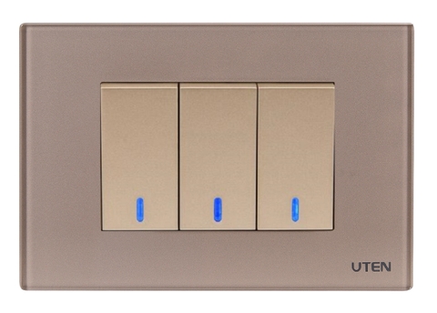 Bộ 3 công tắc Led mặt kính