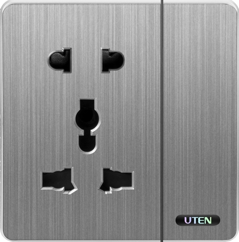 Bộ công tắc 1 chiều và ổ cắm 5 chấu S300