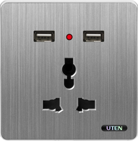 Bộ ổ cắm 3 chấu và 2 USB S300