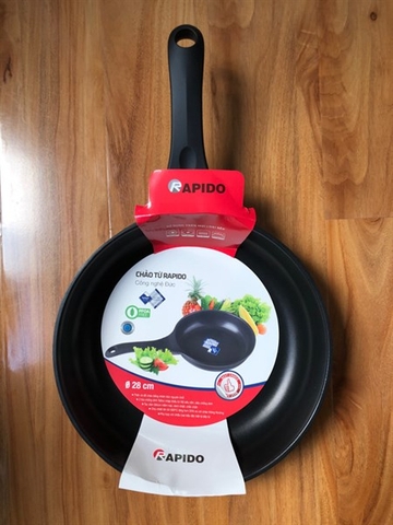 Chảo chiên đáy từ Rapido RP28-RDT đáy chấm - 28cm Teflon