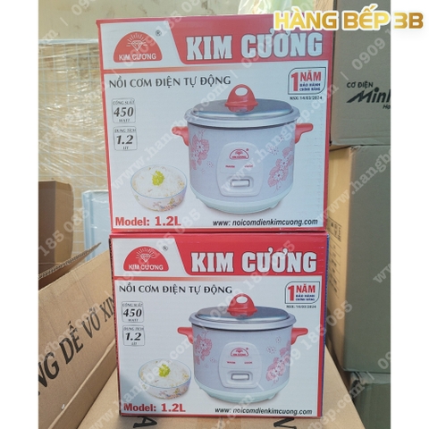Nồi cơm điện nắp rời Kim Cương 1.2L (không chống dính)