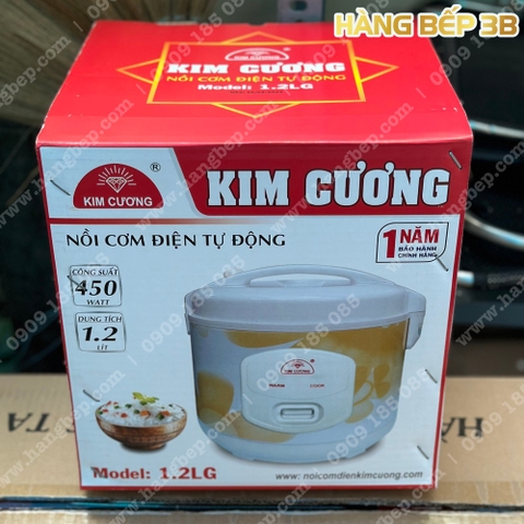 Nồi cơm điện nắp liền Kim Cương 1.2LG (không chống dính)