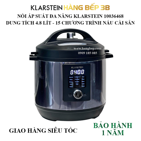 Nồi áp suất đa năng Klarstein 4.8 lít 10036468 - Nhập khẩu Đức