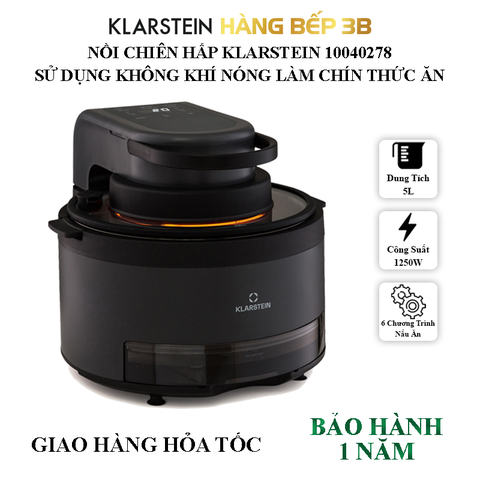 Nồi Chiên Hấp Không Khí Nóng Klarstein 5L Vendurel - 10040278