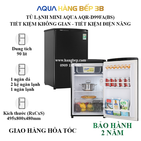 Tủ lạnh Aqua AQR-D99FA(BS) 90 lít