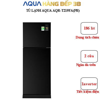 Tủ lạnh Aqua Inverter 186 lít AQR-T219FA(PB)