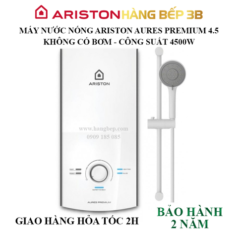 Máy nước nóng trực tiếp Ariston Aures Premium 4.5 (không bơm)