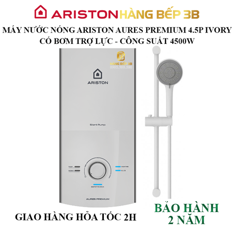 Máy nước nóng trực tiếp Ariston Aures Premium 4.5P (có bơm)