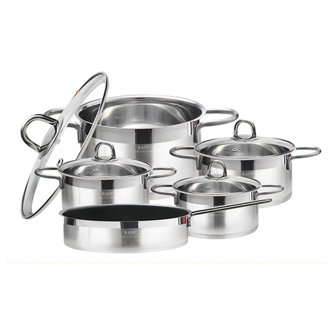 Bộ nồi chảo inox 304 5 đáy Kaff KF-ST09304