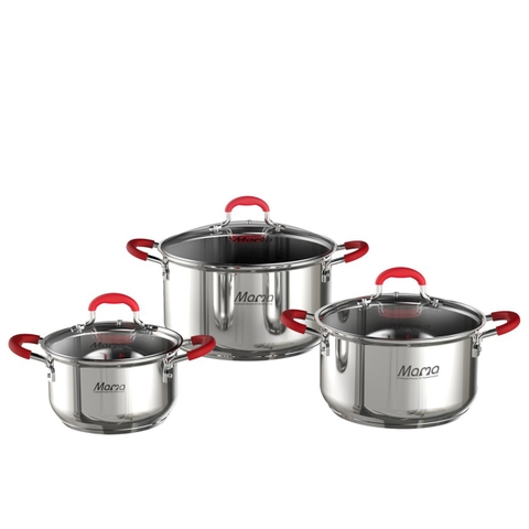 Bộ 3 nồi 5 đáy Sunhouse Mama SHD2503MSD 16cm/20cm/24cm
