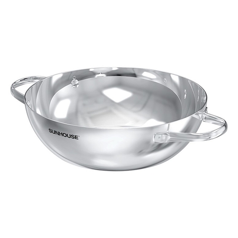 Chảo xào inox 2 quai Sunhouse Healthy 20cm IN20M12