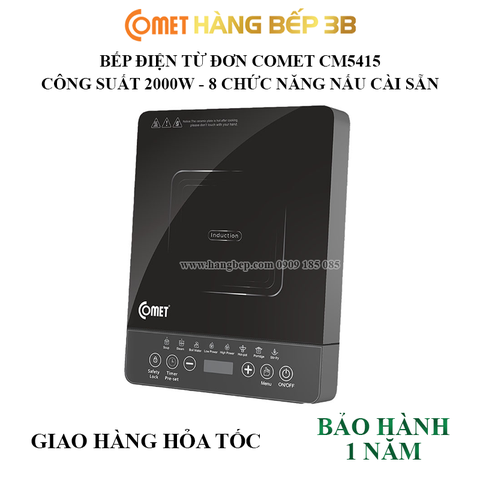 Bếp từ đơn cảm ứng Comet CM5415 - 2000W