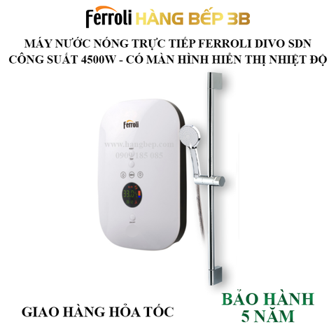 Máy nước nóng trực tiếp Ferroli DIVO SDN 4.5S