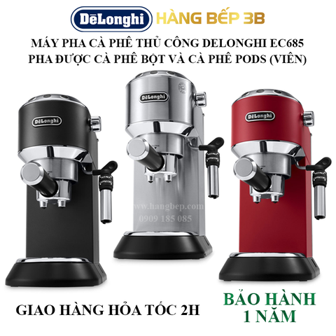 Máy pha cà phê Expresso Delonghi EC685 - có 3 màu