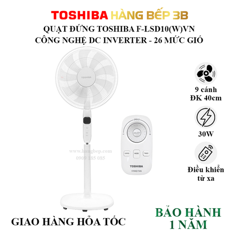 Quạt đứng có remote Toshiba F-LSD10(W)VN - Trắng