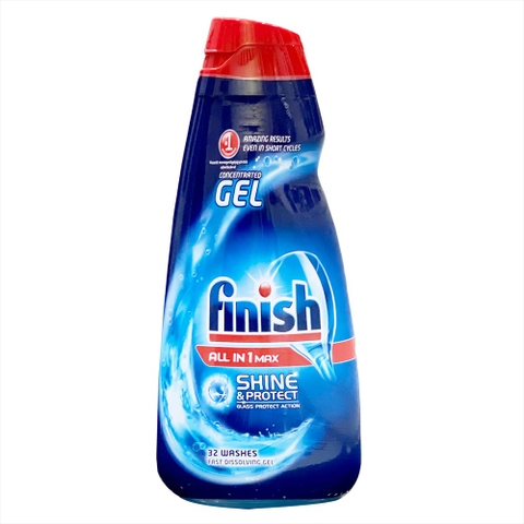 Gel rửa chén Finish All in 1 Shine & Protect 650ml
