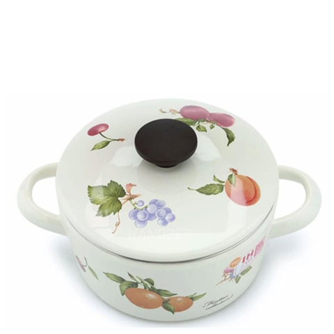 Nồi tráng men hoa văn trái cây Fujihoro 18cm FRV-18W - Sử dụng bếp từ