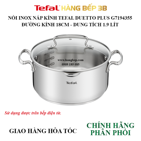 Nồi inox Tefal Duetto Plus 18cm G7194355