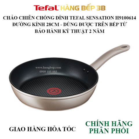 Chảo chiên chống dính đáy từ 28 cm Tefal H9100614