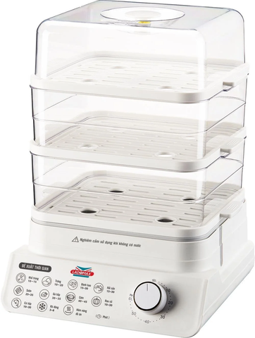 Nồi hấp điện Ladomax 18 lít HA-2318W Trắng