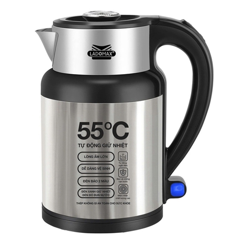 Bình đun siêu tốc inox giữ nhiệt Ladomax 2.3 lít HA-839