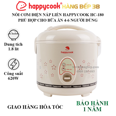 Nồi cơm điện Happycook 1.8 lít HC-180