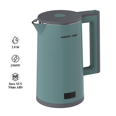 Bình đun siêu tốc 2 lớp Happy Time 2.8 lít HTD1095