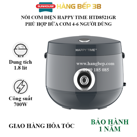 Nồi cơm điện Happy Time 1.8 lít HTD8521GR