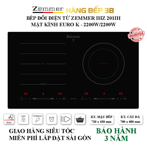 Bếp điện từ đôi inverter Zemmer IZM 201IH