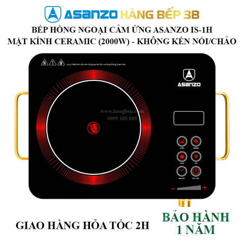 Bếp hồng ngoại cảm ứng Asanzo IS-1H