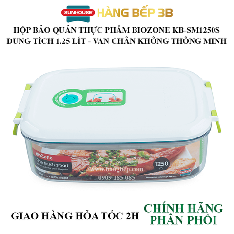 Hộp bảo quản thực phẩm thông minh 1250ml BioZone KB-SM1250S