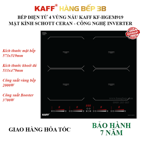 Bếp từ inverter đa điểm Kaff KF-HGEM919