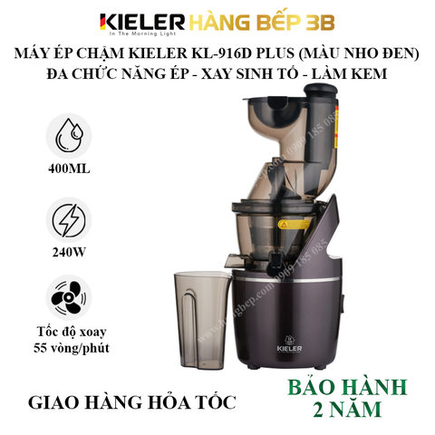 Máy ép chậm Kieler KL-916D màu nho đen