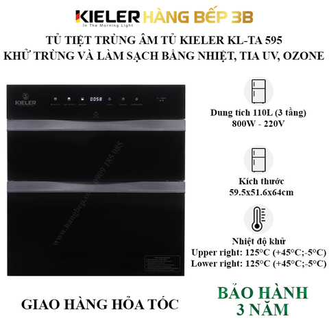 Tủ sấy chén tiệt trùng âm tủ Kieler KL-TA 595