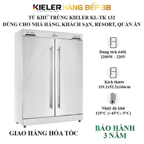 Tủ sấy chén khử trùng Kieler KL-TK 132 cho nhà hàng, khách sạn