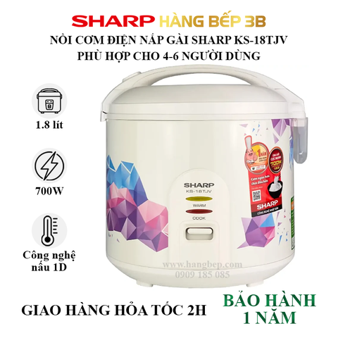 Nồi cơm điện Sharp 1.8 lít KS-18TJV