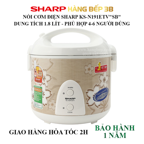 Nồi cơm điện Sharp KS-N191ETV"SB"