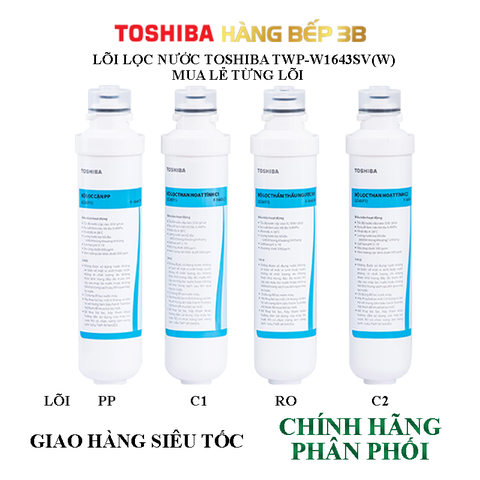 3 lõi lọc nước Toshiba F-1643 (PP+C1+C2)