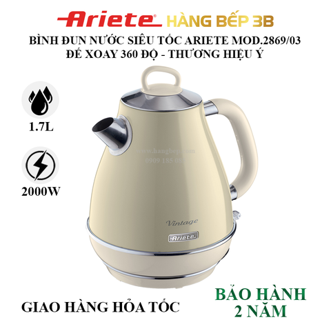 Bình đun siêu tốc Ariete 1,7 lít MOD.2869/04