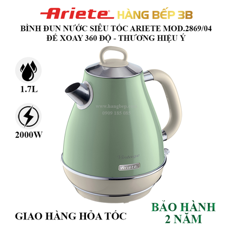 Bình đun siêu tốc Ariete 1,7 lít MOD.2869/04