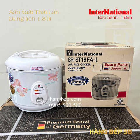 Nồi cơm điện InterNational 1.8 lít SR-ST18FA-L
