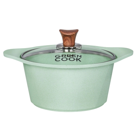 Nồi đúc men đá xanh ngọc Green Cook 24cm GCS05-24IH